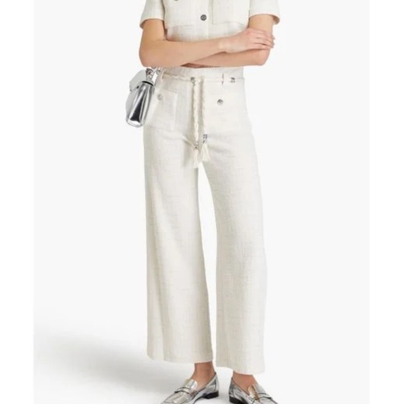 Maje Pants - Maje Ivory Textured Knit pants / trousers